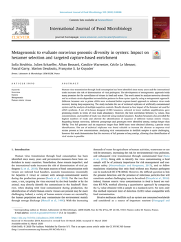 Metagenomic to Evaluate Norovirus Genomic Diversity in Oysters: Impact on Hexamer Selection and Targeted Capture-Based Enrichment T