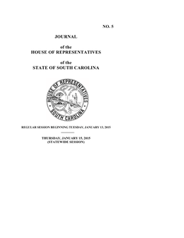 JOURNAL of the HOUSE of REPRESENTATIVES of the STATE