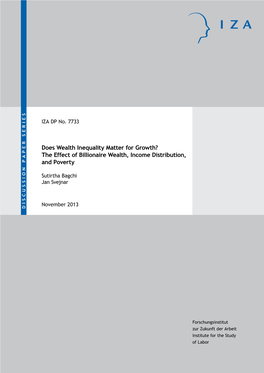 The Effect of Billionaire Wealth, Income Distribution, and Poverty