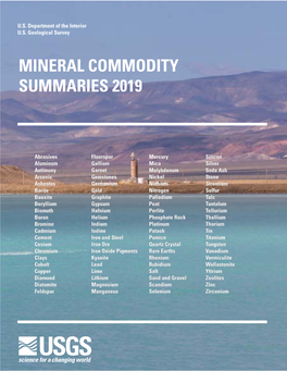 Mineral Commodity Summaries 2019