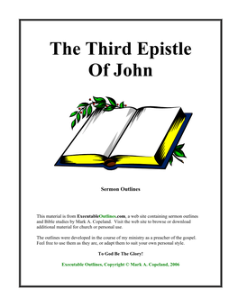 The Third Epistle of John