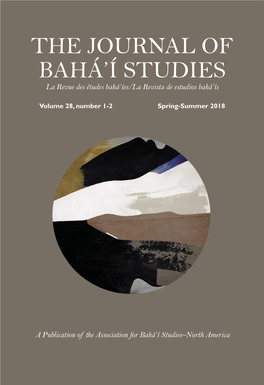 The Journal of Bahá'í Studies