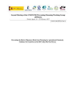 Second Meeting of the UNEP/CMS Preventing Poisoning Working Group (PPWG2) Toledo, Spain, 19 – 21 February 2017 UNEP/CMS/PPWG2/Inf.11