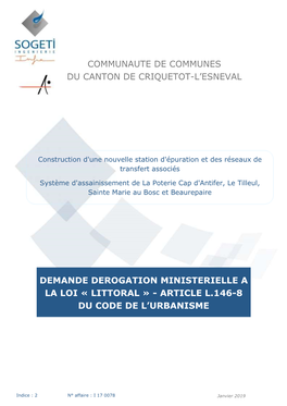 Demande Derogation Loi Littoral 2019 01 17