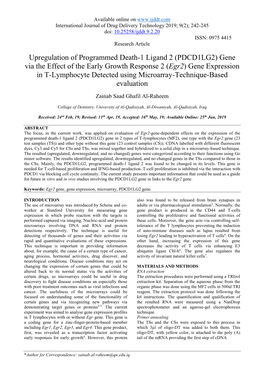 Upregulation of Programmed Death-1 Ligand 2 (PDCD1LG2)