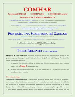 Comhar Leabhaircomhar | Comharóg | Comhartaighde Portráidí Na Scríbhneoirí Gaeilge