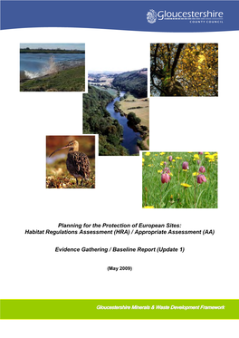 Planning for the Protection of European Sites: Habitat Regulations Assessment (HRA) / Appropriate Assessment (AA)