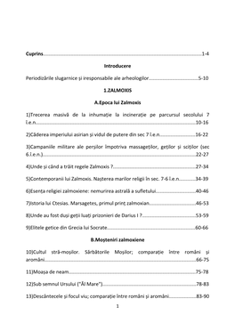 Cuprins Si Index