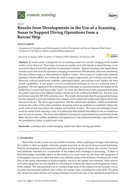 Results from Developments in the Use of a Scanning Sonar to Support Diving Operations from a Rescue Ship