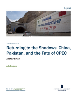 China, Pakistan, and the Fate of CPEC Andrew Small