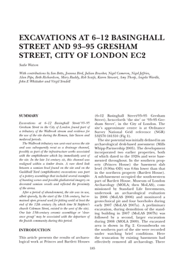 Excavations at 6—12 Basinghall Street and 93—95 Gresham Street, City of London Ec2