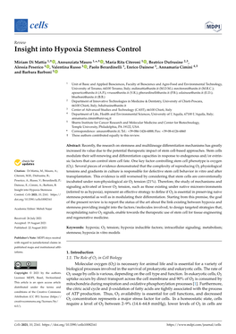 Insight Into Hypoxia Stemness Control