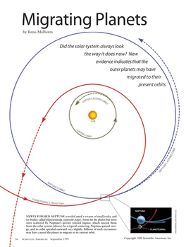 Migrating Planets Migrating Scientific American by Renumalhotra May Havecaused Theplanettomigrateitscurrent Orbit