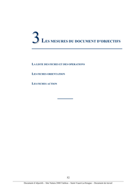 3Les Mesures Du Document D'objectifs