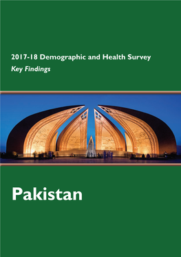 Pakistan 2017-18 Demographic and Health Survey