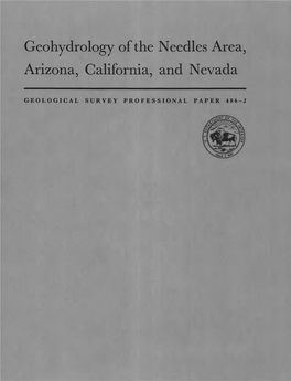 Geohydrology of the Needles Area, Arizona, California, and Nevada