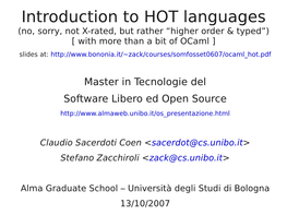 Ocaml ] Slides At