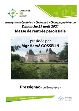 Informations Paroissiales Semaine Du 29 Août Au 5 Septembre 2021