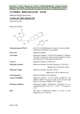 Attachment: Product Information: Indacaterol Maleate/ Glycopyrronium Bromide