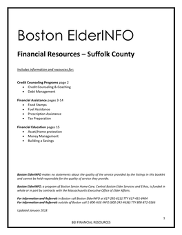 Financial Resources – Suffolk County