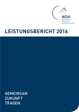 WDA-Leistungsbericht 2016