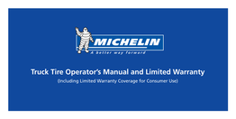 Truck Tire Operator's Manual and Limited Warranty