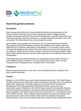 Hand-Foot-Genital Syndrome