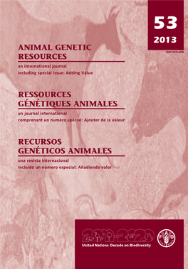 Animal Genetic Resources Branch, FAO S