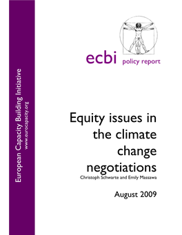 Equity Issues in the Climate Change Negotiations