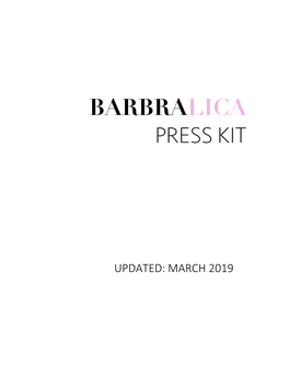 Barbralica Press Kit