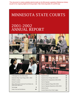 Minnesota State Courts 2001-2002 Annual Report