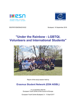 "Under the Rainbow - LGBTQI, Volunteers and International Students"