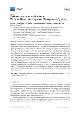 Performance of an Agricultural Wetland-Reservoir-Irrigation Management System