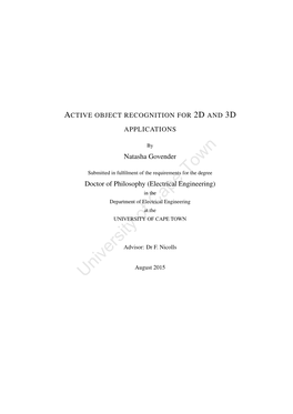 Active Object Recognition for 2D and 3D Applications