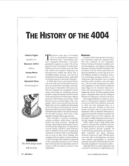 The History of the 4004