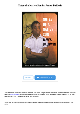 Notes of a Native Son by James Baldwin