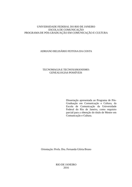 Tecnomagia E Tecnoxamanismo: Genealogias Possíveis