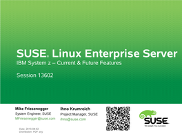 SUSE Linux Enterprise Server for System Z