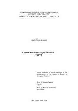 Essential Notation for Object-Relational Mapping