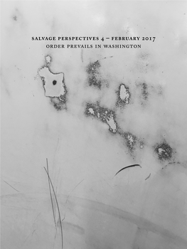 Salvage Perspectives 4 – February 2017 Order Prevails in Washington