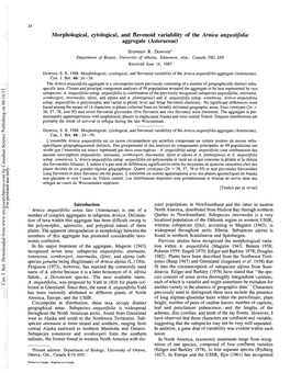 Morphological, Cytological, and Flavonoid Variability of the Arnica Angustifolia Aggregate (Asteraceae)