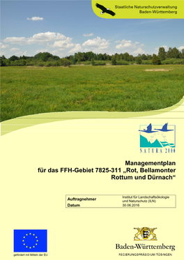 Managementplan Für Das FFH-Gebiet 7825-311 „Rot, Bellamonter Rottum Und Dürnach“