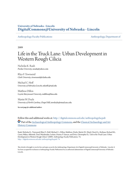 Urban Development in Western Rough Cilicia Nicholas K