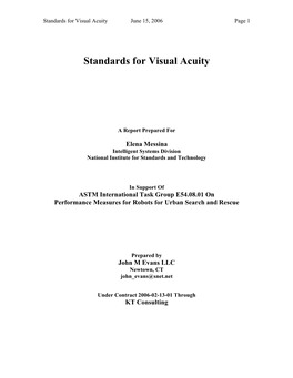 Standards for Visual Acuity June 15, 2006 Page 1