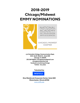 2018-2019 Chicago/Midwest EMMY NOMINATIONS