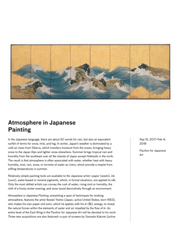 Atmosphere in Japanese Painting | LACMA