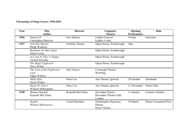 EP Stage Chronology