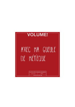 Volume ! La Revue Des Musiques Populaires