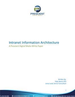 Information Architecture for Intranets