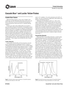 Cascade Blue and Lucifer Yellow Probes